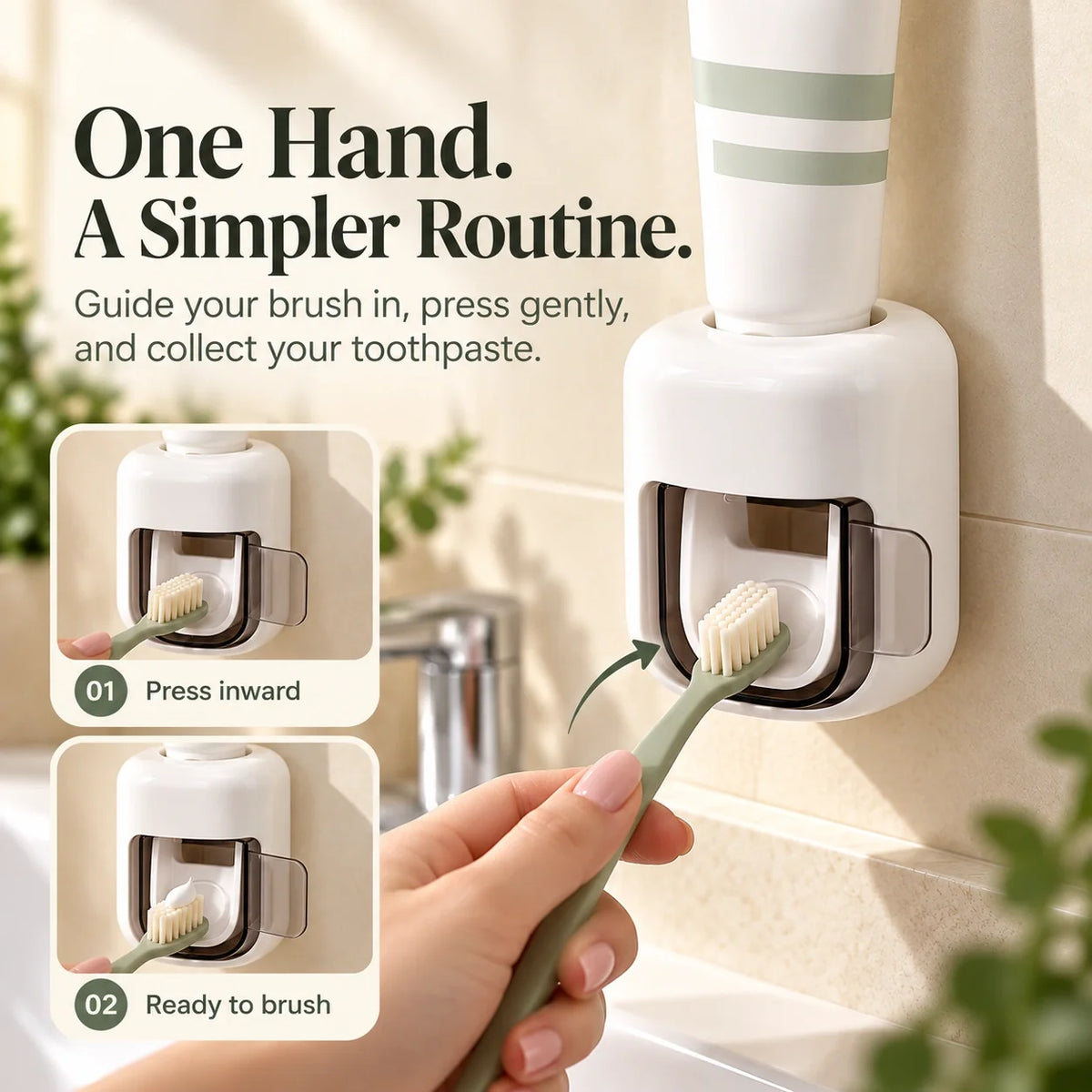 🦷Wall-Mounted Toothpaste Dispenser | Brush-Activated