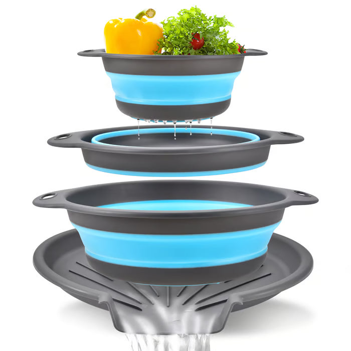 🥬 3-Piece Collapsible Colander Set