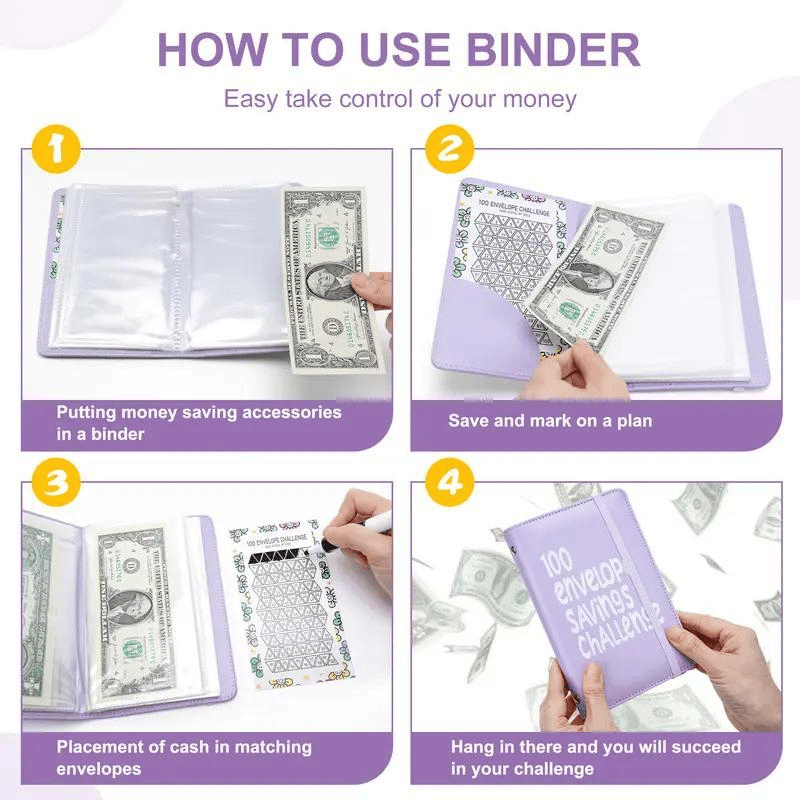 🔥✉️100 Envelope Savings Challenge Book