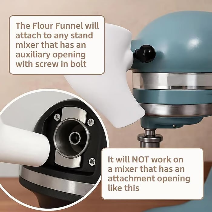 ✨Flour Funnel for Kitchen Stand Mixer