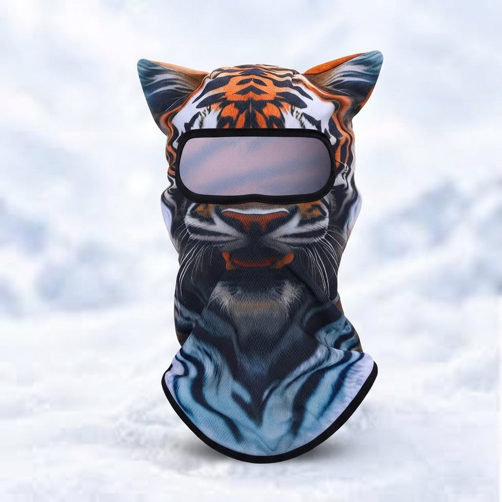 3D Cat Ski Mask with Ears – Funny Windproof Balaclava for Skiing & Festivals