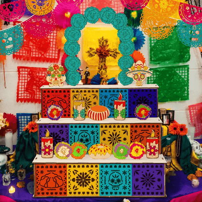 🏵️Day of the Dead Wooden Altar Display Set | 💕Death is not the end of life, forgetting is(📦Buy 2 Free Shipping)