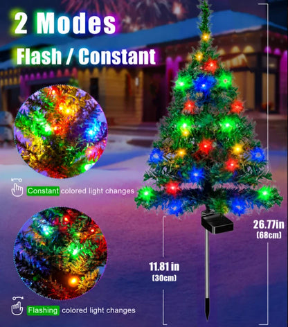 Solar Christmas Tree Pathway Lights 🎄✨