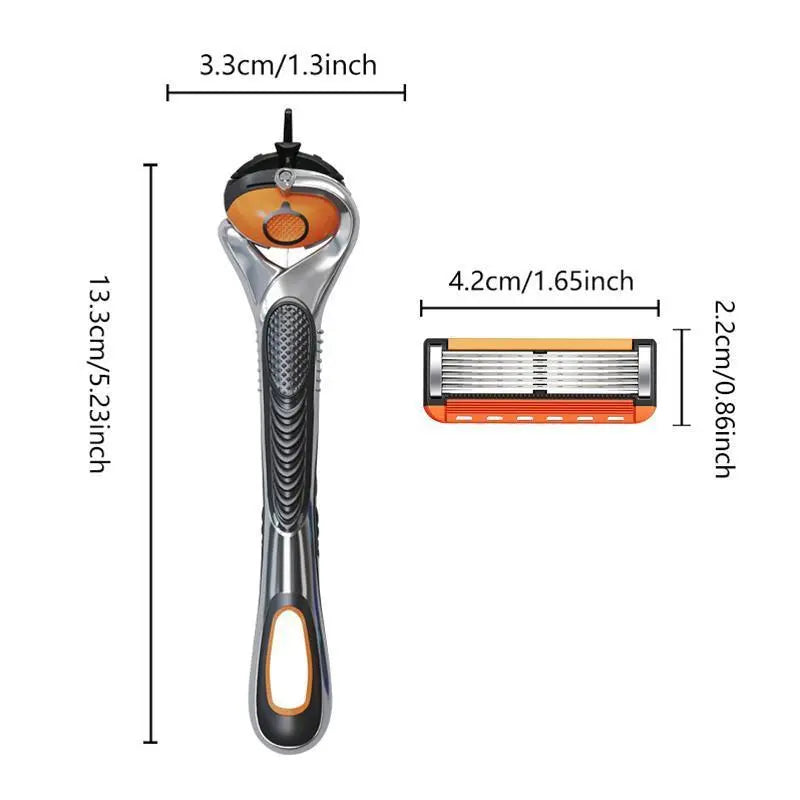 Men's 6-Layer Sharp Handheld Shaver with Refills