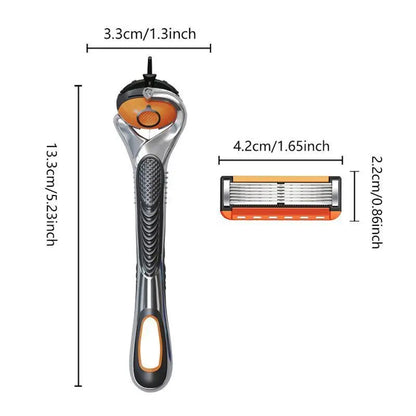 Men's 6-Layer Sharp Handheld Shaver with Refills