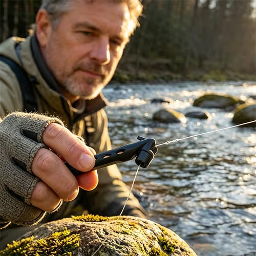 🎣 Magnetic Fly Threader & Knot-Tying Tool – Easier Fly Changes