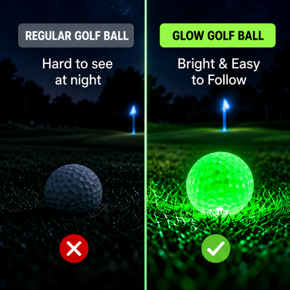 🏌️ Glow-in-the-Dark Golf Balls – 6-Pack