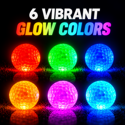 🏌️ Glow-in-the-Dark Golf Balls – 6-Pack