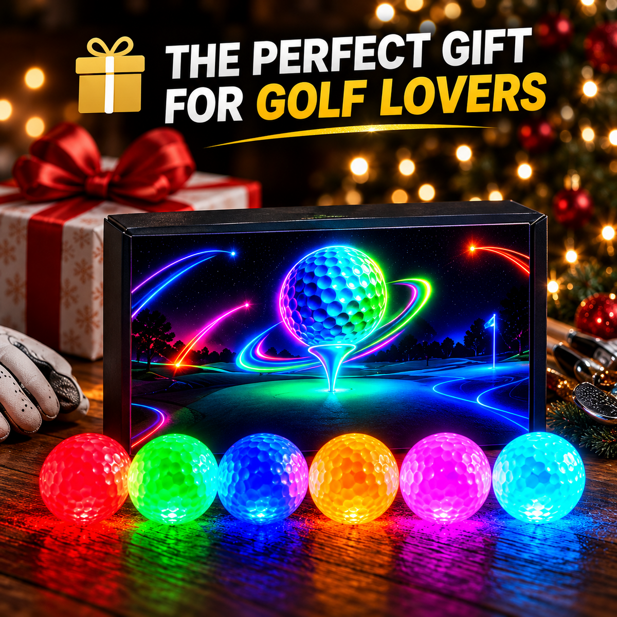 🏌️ Glow-in-the-Dark Golf Balls – 6-Pack