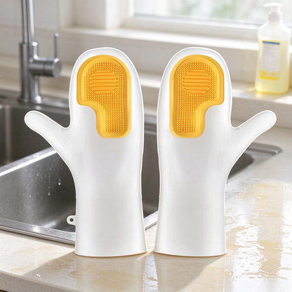 Dishwashing Gloves with Built-In Scrubber - image 11