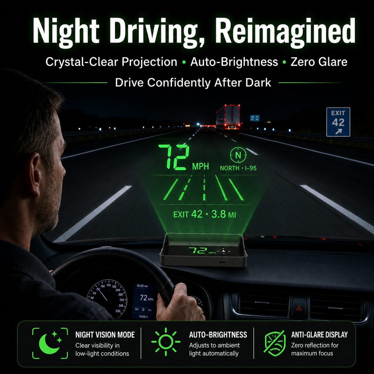 GPS HUD Digital Car Speedometer - image 5