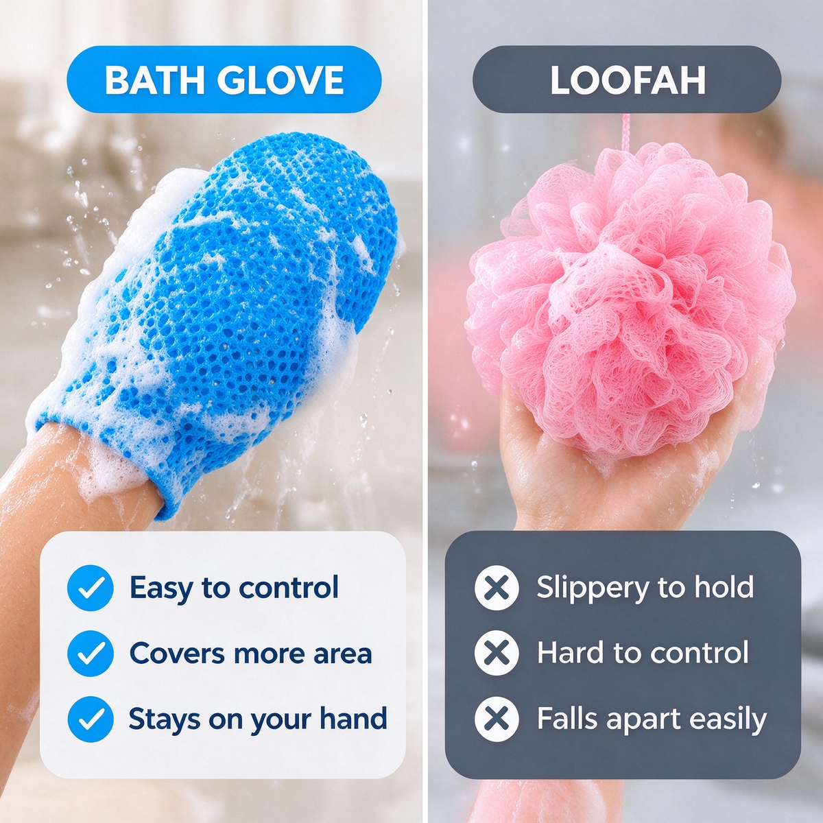 Honeycomb Mesh Shower Scrub Gloves - image 3