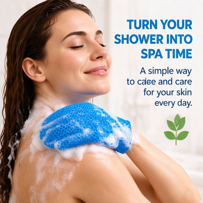 Honeycomb Mesh Shower Scrub Gloves - image 2