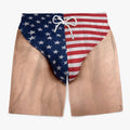 Custom Funny Patriotic Men Swim Trunks