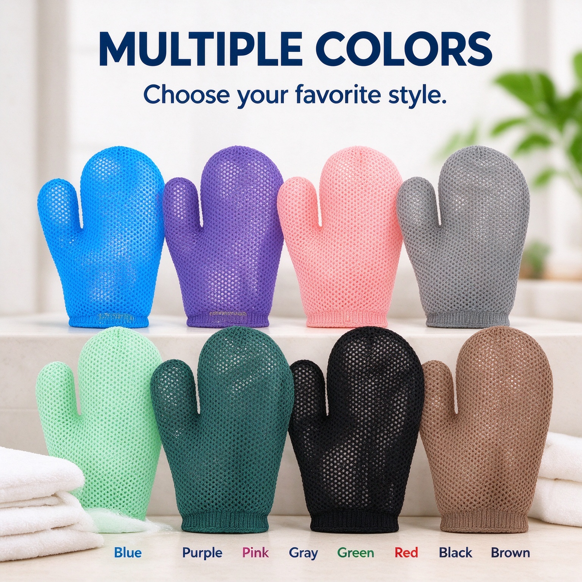 Honeycomb Mesh Shower Scrub Gloves - image 9