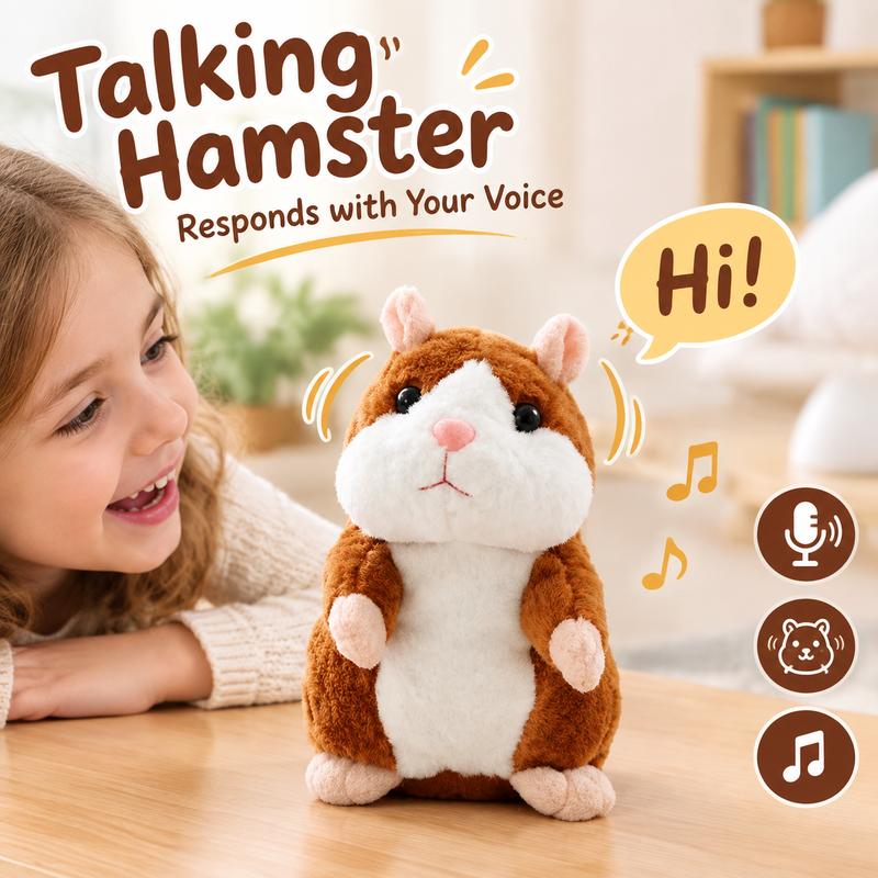🐹 Talking Hamster Plush Toy – A Funny Gift That Repeats Your Words