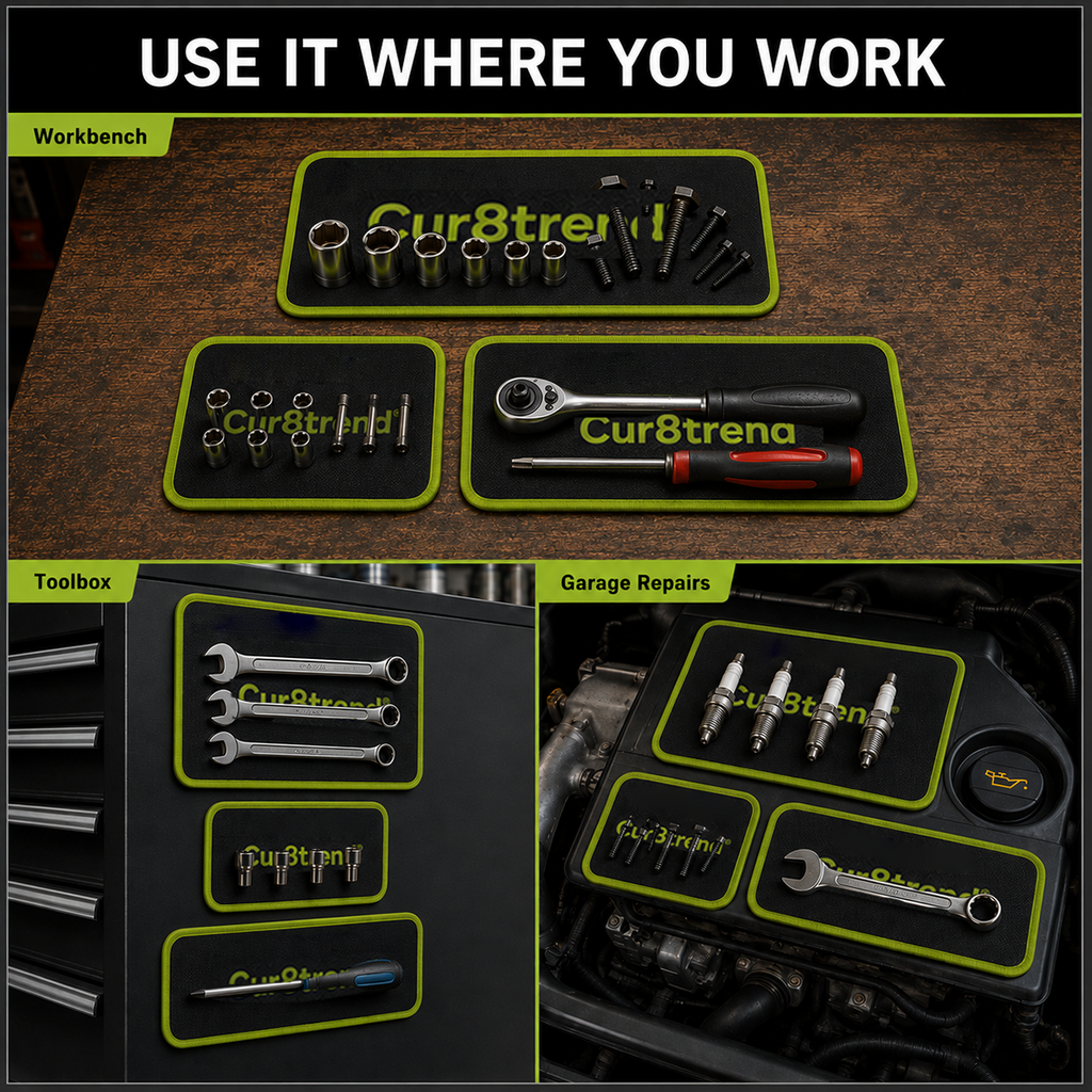 Flexible Magnetic Tool Mat & Tray Holder