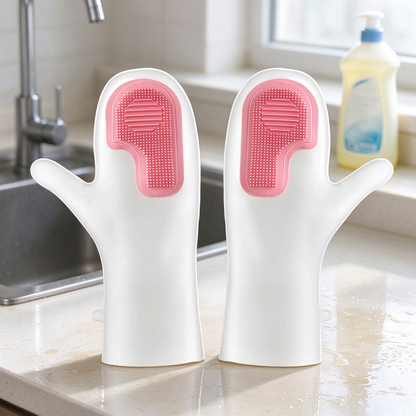 Dishwashing Gloves with Built-In Scrubber - image 10