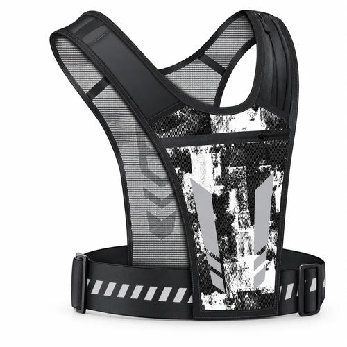 Hands-free reflective running vest
