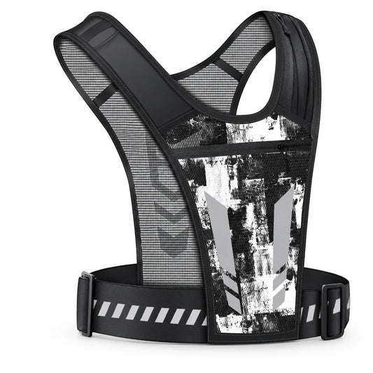 Hands-free reflective running vest