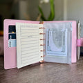 👛Checkered Pocket A7 Budget Mini Binder Wallet Planner Notebook with Money Stuffing Zip Envelopes👛