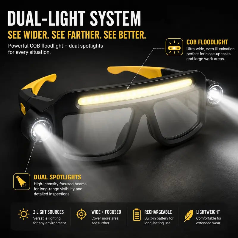 💡 Hands-Free LED Light Glasses