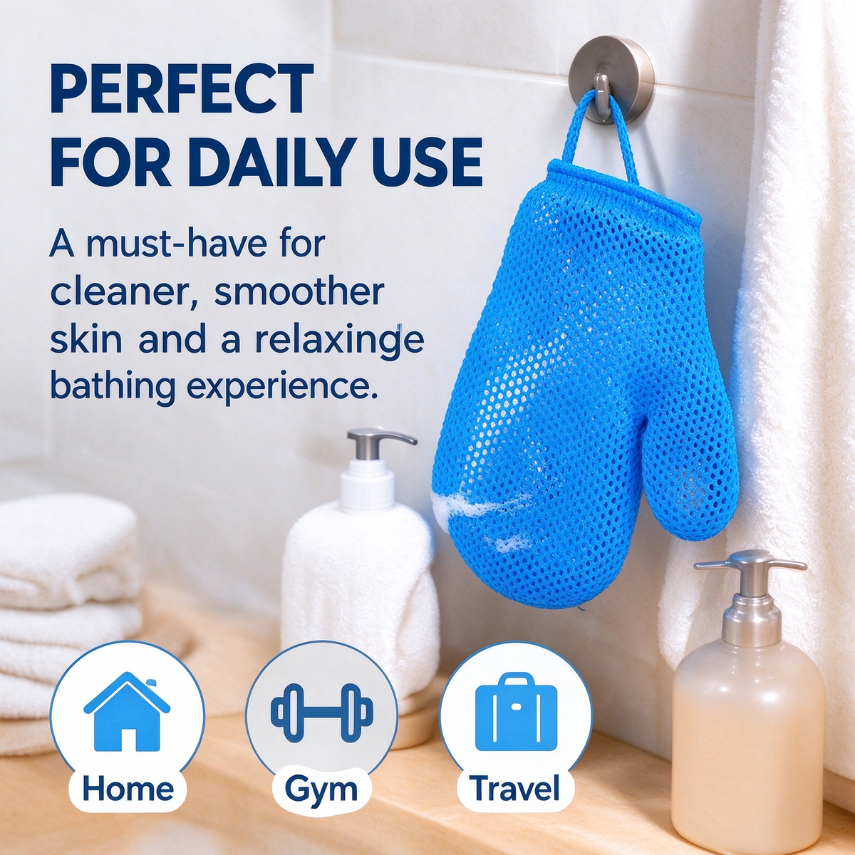 Honeycomb Mesh Shower Scrub Gloves - image 7