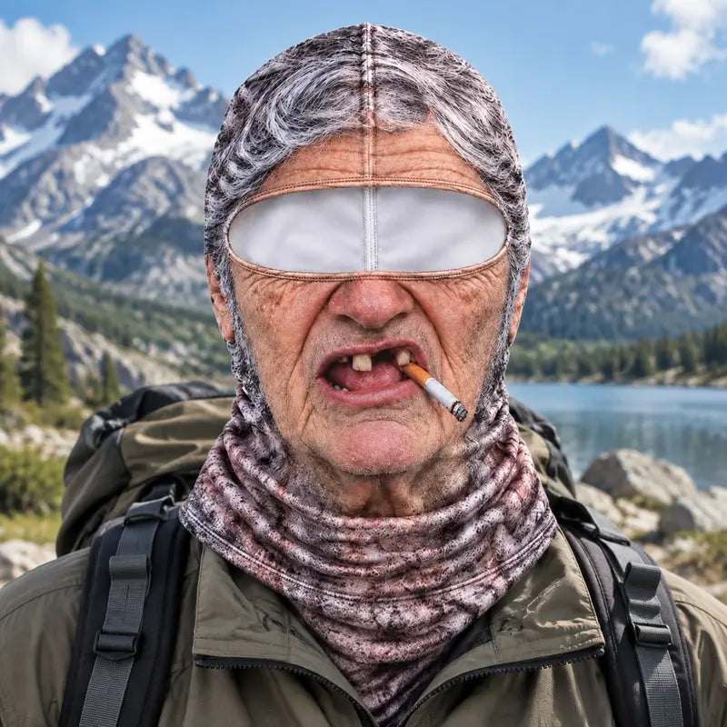 😂【Buy one, get one free】3D Realistic Old Man Face Balaclava | Funny Winter Ski Mask, Hit All Parties!