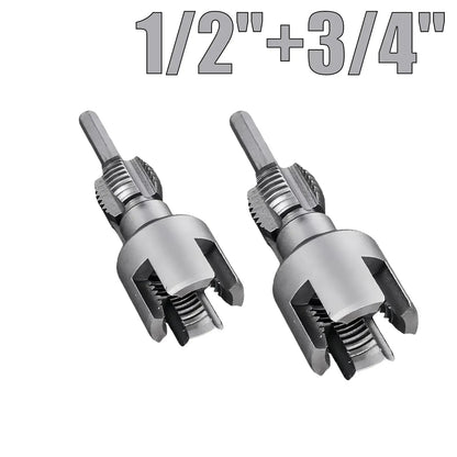 Drill-Powered Pipe Thread Cutting Bit