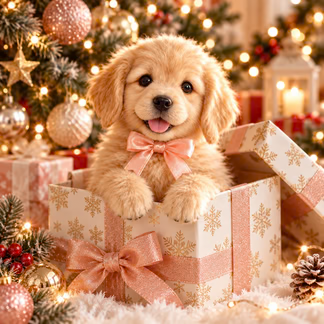🐶Realistic Robotic Golden Retriever Puppy ✨ The Cutest Christmas Surprise🎁