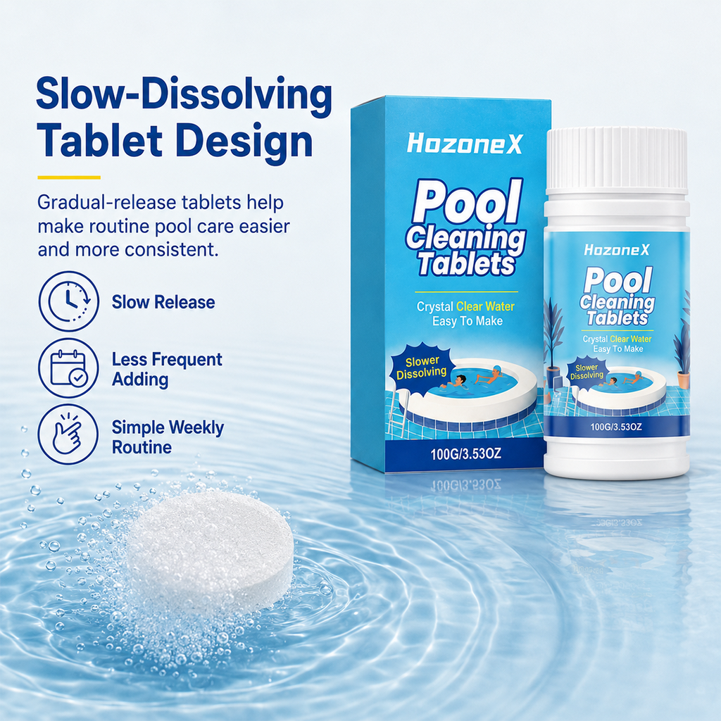 Pool Cleaning Tablets for Crystal Clear Water