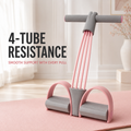 💪 4-Tube Pedal Resistance Trainer – Full-Body Home Workout