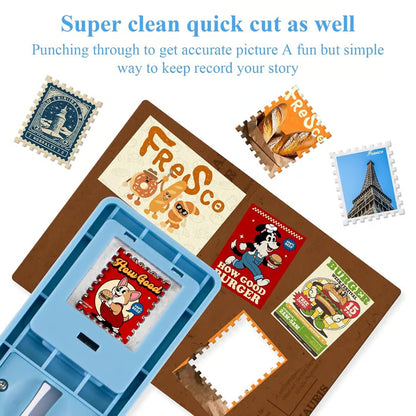 Stamp Punch,Postage Stamp Puncher, Lever Paper Punches for Crafting & Scrapbooking