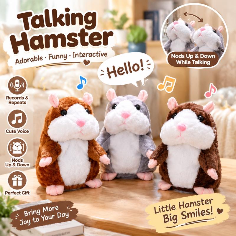 🐹 Talking Hamster Plush Toy – A Funny Gift That Repeats Your Words