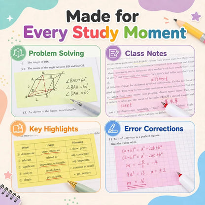 ✍️Transparent Pull-Out Glitter Sticky Notes - 80 Sheets Per Pad, 50 Reuses Per Sheet, Strong Adhesion, Quality Paper