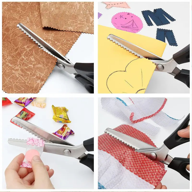 ⭐ Stainless Steel Zig Zag Scissors with Serrated Teeth