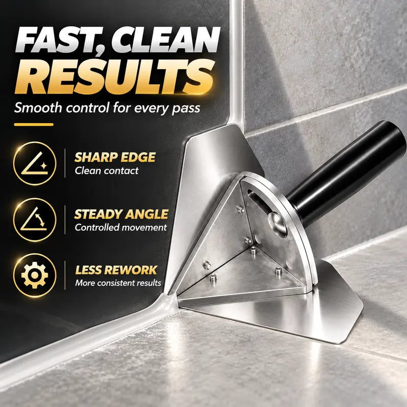 Interior Corner Finishing Trowel Stainless Steel, Silver Shaped Finishing Tool 👋