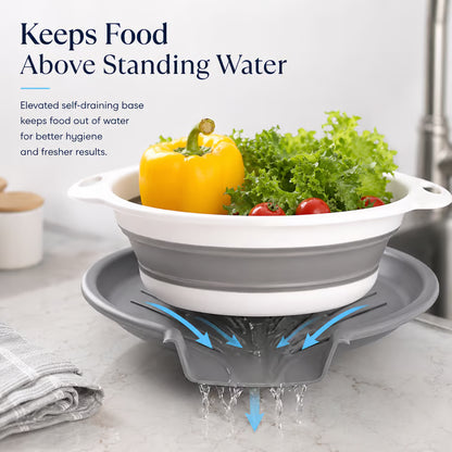 🥬 3-Piece Collapsible Colander Set