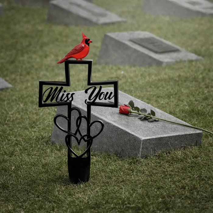 💖Metal Cemetery Memorial Plaque for Remembrance✝️