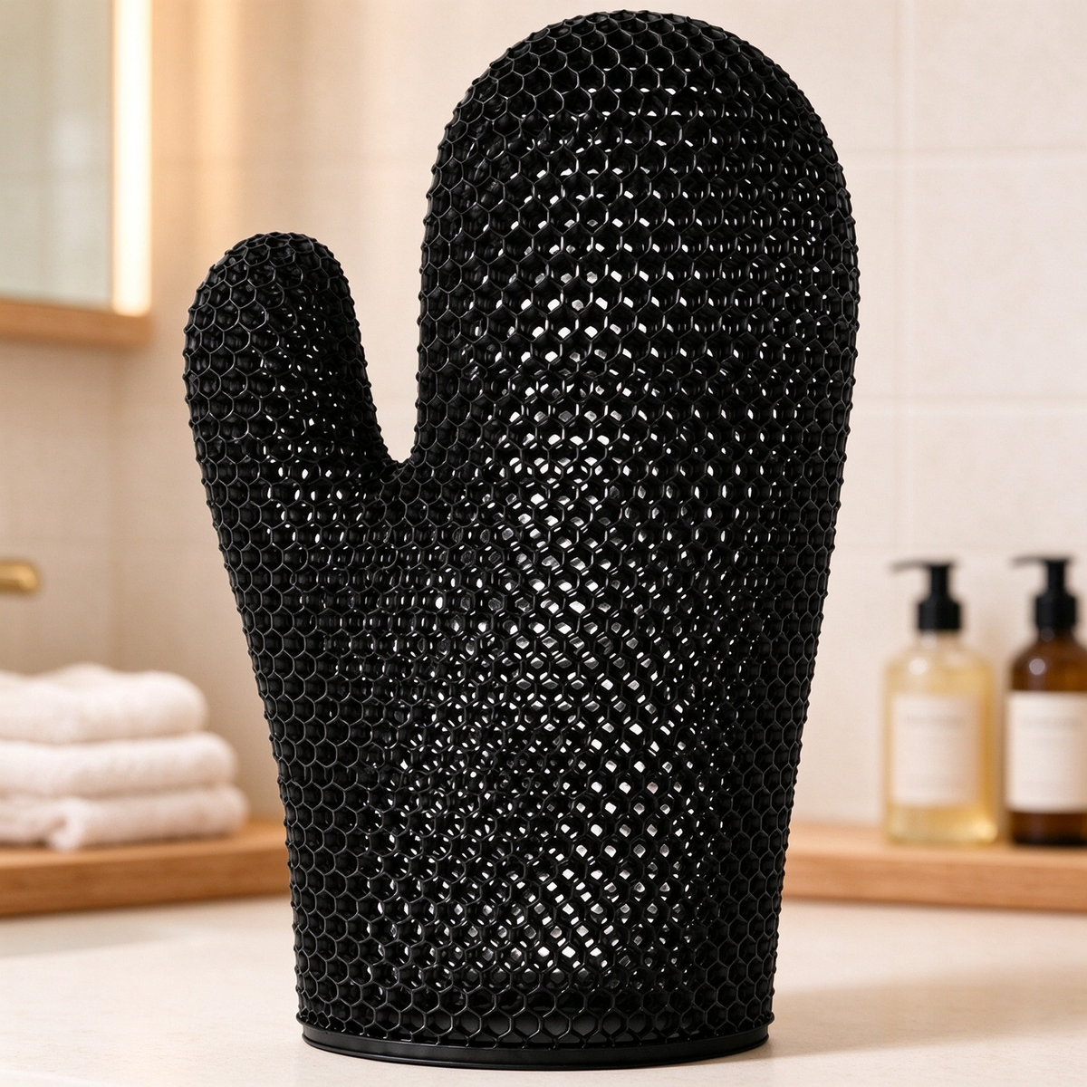 Honeycomb Mesh Shower Scrub Gloves - image 16