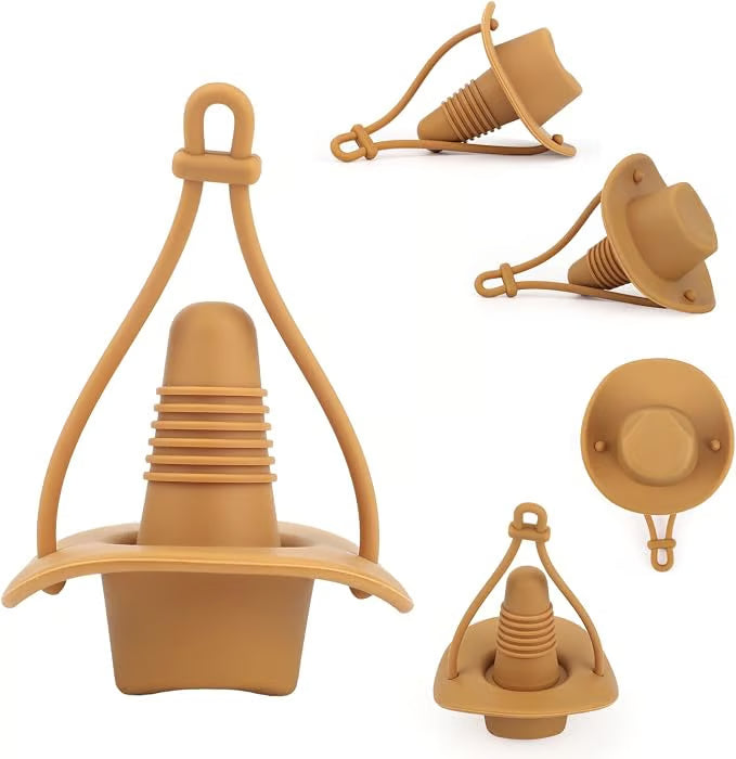 Cute Cowboy Hat Silicone Wine Stopper Reusable Western Wine Bottle Stopper for Party & Gifts