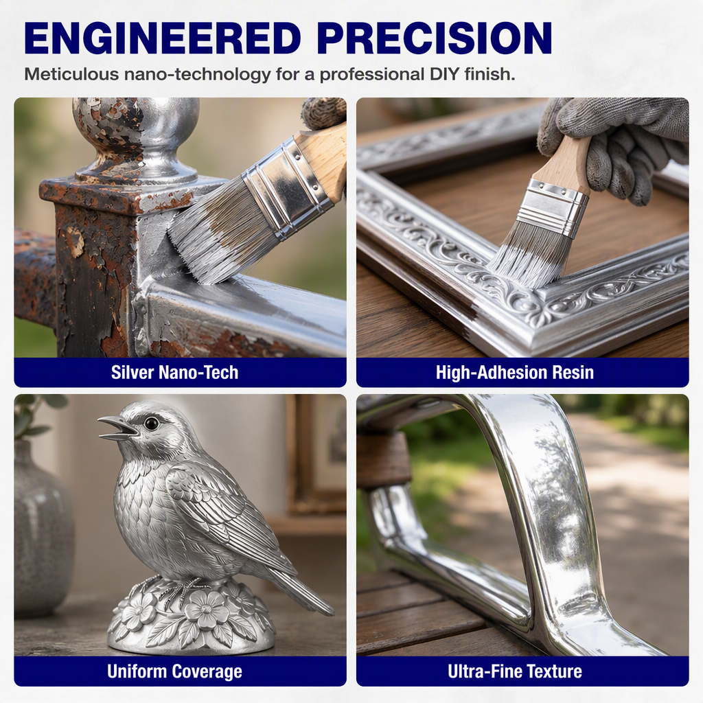 Water Based Metallic Silver Outdoor Anti Rust for Metal Renovation