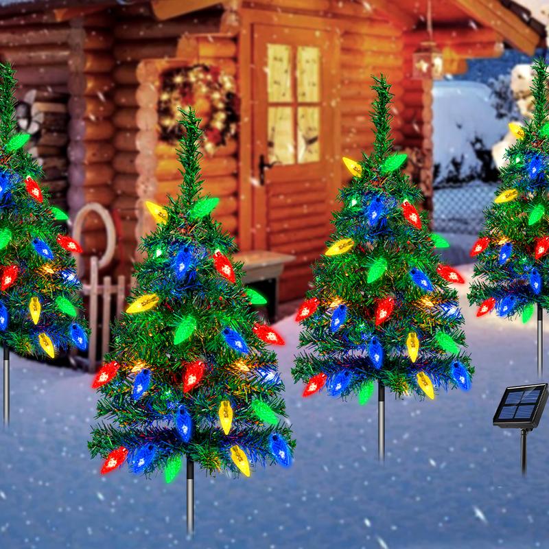 Outdoor Christmas Decorations Solar Christmas Tree
