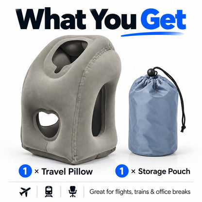 ✈️😴 Inflatable Travel Pillow — Sleep Comfortably Anywhere!