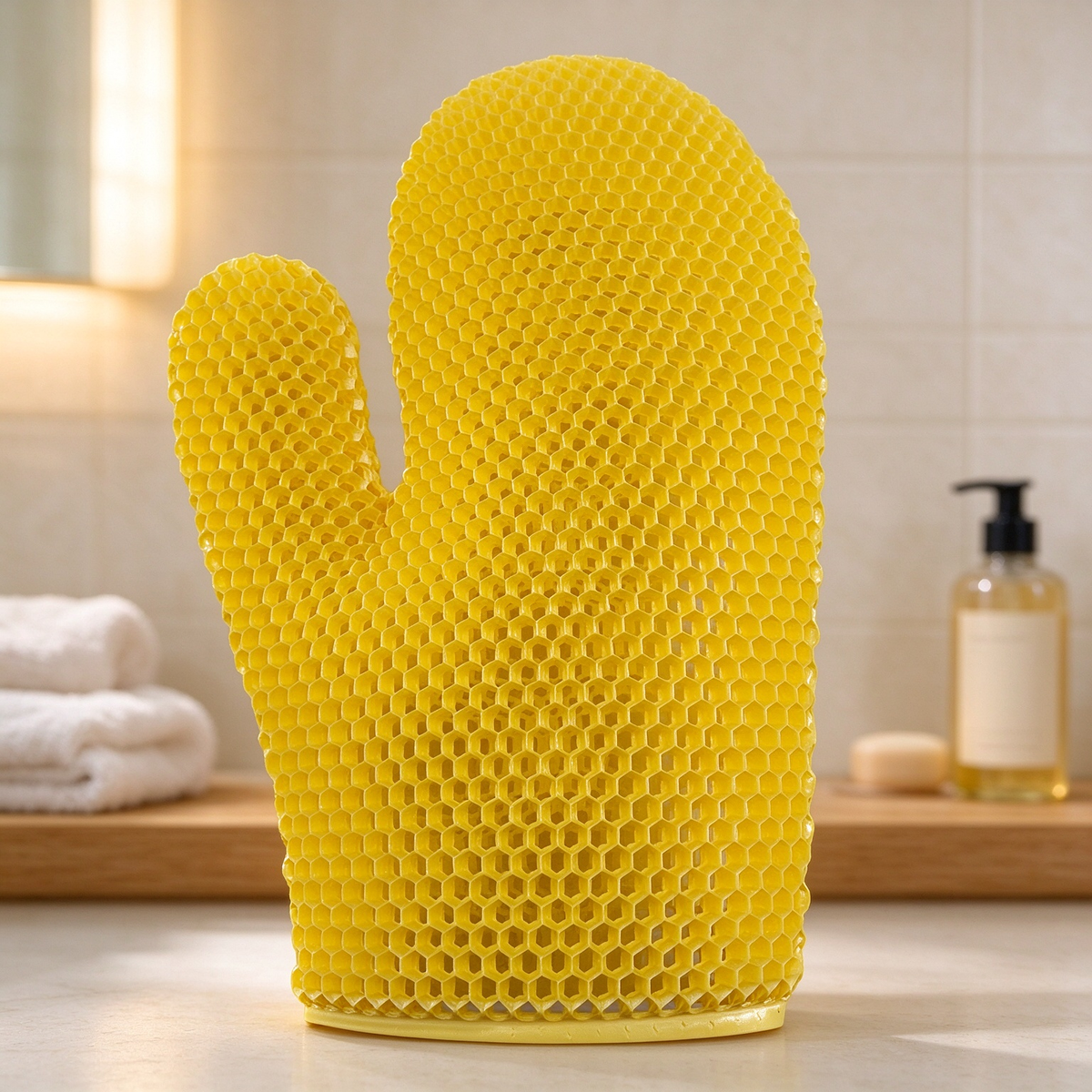Honeycomb Mesh Shower Scrub Gloves - image 18
