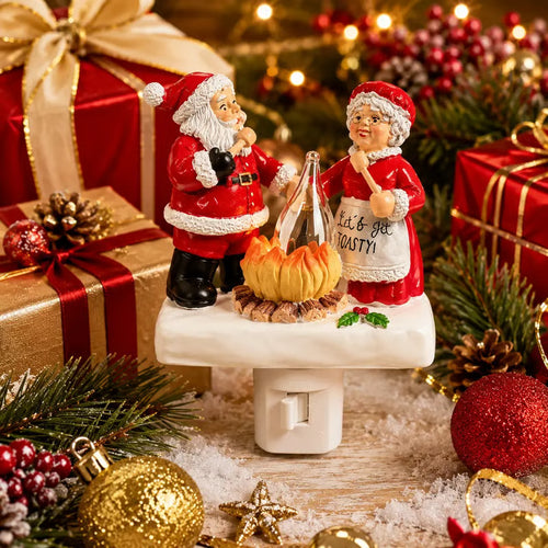 Santa Claus Resin Night Light – Christmas Decorative Table Lamp