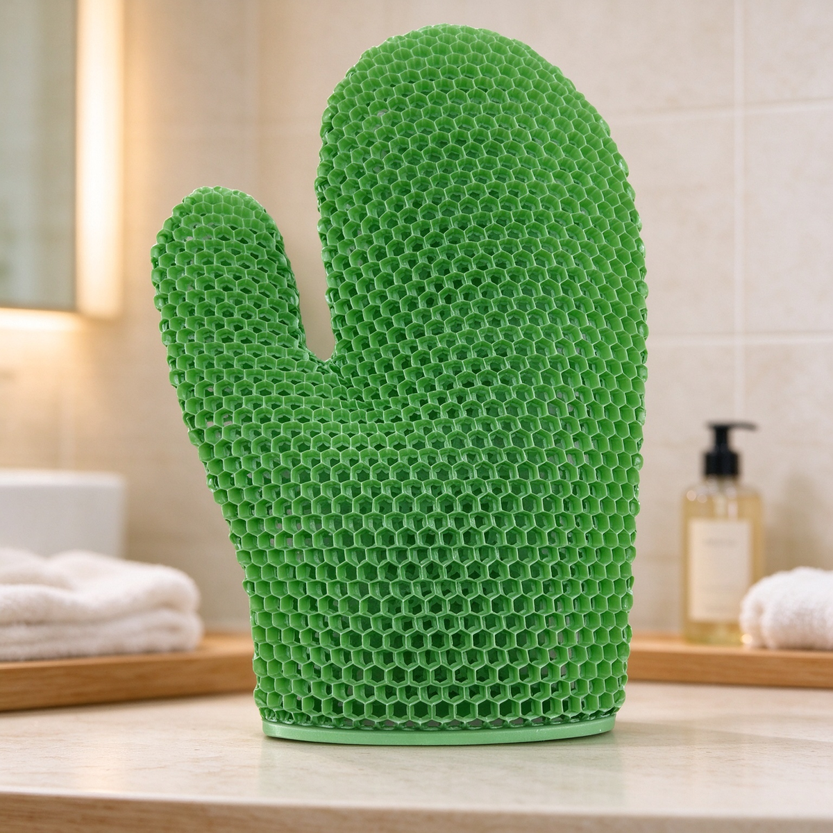 Honeycomb Mesh Shower Scrub Gloves - image 19