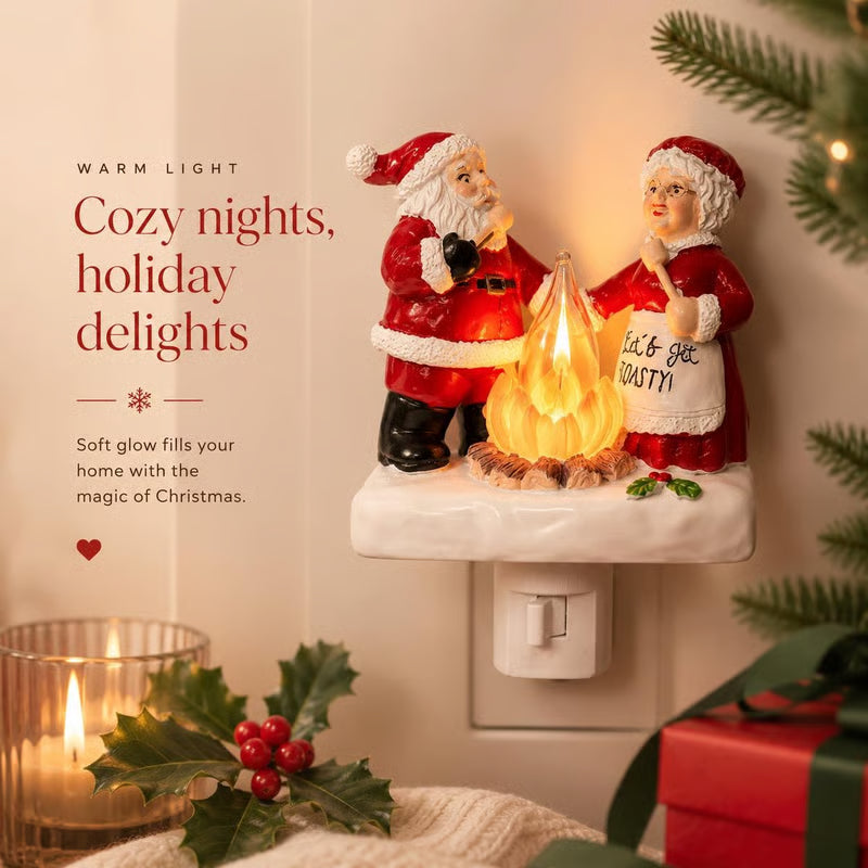 Santa Claus Resin Night Light – Christmas Decorative Table Lamp