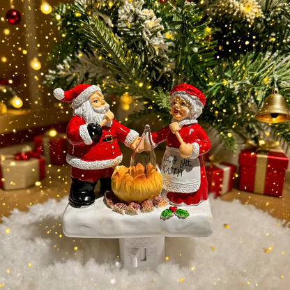 Santa Claus Resin Night Light – Christmas Decorative Table Lamp