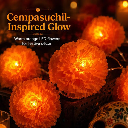 10Ft 20 Led The Dead Decorations Marigold Garland Lights String for Day
